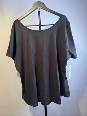 Phoenix Activewear Paros Side Slit Tee Black 2X #290